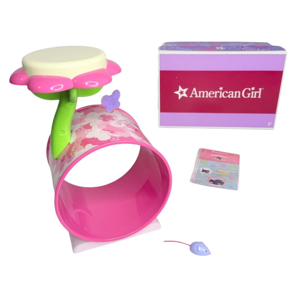American Girl Licorice Cat Play Tower Pet Furniture Magnetic Mouse Stickers Box